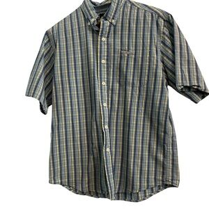 U.S.POLO ASSN child button down short-sleeve Striped. Size L. Pocket on right.